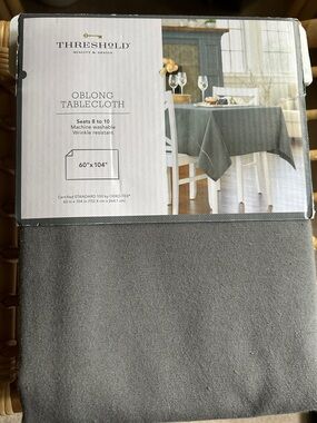 Threshold Gray Oblong Tablecloth - Neutral Gray. 60” x 104”